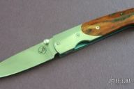 T10-A Amber Jig Bone Lancet Linerlock
