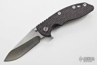 XM-18 Framelock Flipper - 3 1/2" (Hand-Ground / Carbon Fiber & Tumble)