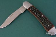 Dark Amber Jigged Bone Slipjoint Jack