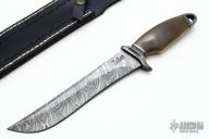 Damascus & Buffalo Horn Knife