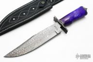 Damascus & Dyed Bone Bowie