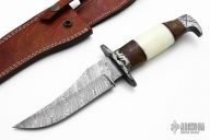 Damascus, Bone & Wood Fighter