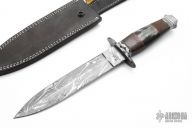 Damascus, Micarta & Buffalo Horn Dagger