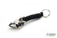 Silver Goat Skull Key Ring