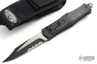 137-2T-LS Cobra Bowie - Black Tactical Serrated / LSCF