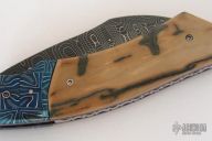 Hornet Hawkbill Damascus & Mammoth Folder