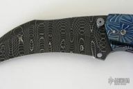 Hornet Hawkbill Damascus & Mammoth Folder