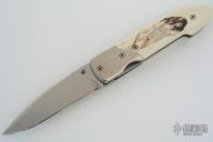 Ivory Scrimshawed Nude Lady - Liner Lock