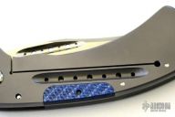 Pantera - Titanium and Blue Twill Inlays Framelock