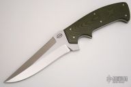 Kasper Scorpion Green Linen Micarta - Double Edged