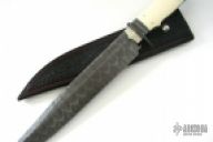 Hancock Ivory and Damascus Bowie