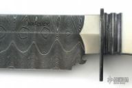 Hancock Ivory and Damascus Bowie