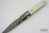 Damascus and Mammoth Ivory Linerlock