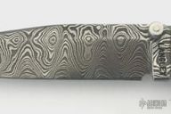 Damascus and Mammoth Ivory Linerlock