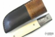 Damascus and Mammoth Ivory Linerlock