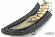 Damascus & Ivory Talon Neck Knife