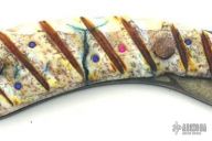 Damascus & Ivory Talon Neck Knife