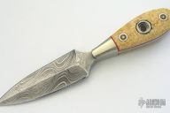 Damascus & Ivory Neck Knife
