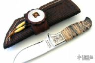 Mammoth Tooth Engraved Hunter/Skinner