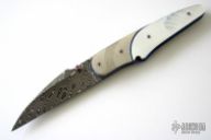 Mother of Pearl  & Damascus X CACT Linerlock