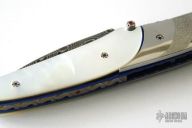 Mother of Pearl  & Damascus X CACT Linerlock