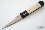 Godfather 951 Tuxedo - Black & Ivory Micarta Handle / Satin Blade
