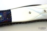 Damascus & Pearl Folding Dagger