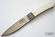 Small Model 23 Ivory & Scrolled Bolster Gent's Fixed Blade