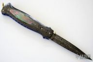 Damascus and Pearl Symmetrical Dagger (L. Newton)