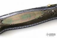 Damascus and Pearl Symmetrical Dagger (L. Newton)