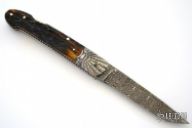 Damascus & Stag Lockback