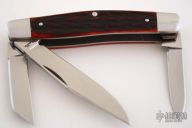 3 Blade Red Jig Bone Stockman - Slipjoint