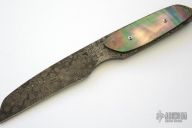 Damascus and Black Lip Pearl Fixed Sheepfoot