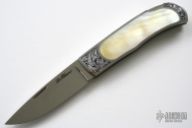 Gold Lip and Engraved Lockback