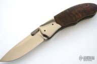 Drop Point Falcon w/Maple Burl - Linerlock