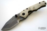 Tripwire #7 Bead Blast Stock Framelock - Tan G10