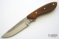 Hand Forged Neck Knife - Burnt Orange Micarta