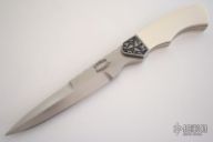 Ivory Handled D/E Engraved Boot Knife