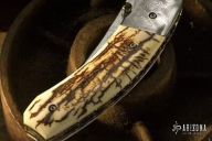 Damascus & Mammoth Upswept Linerlock