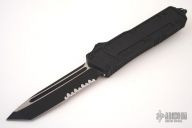 112-11 QD Scarab OTF Tanto - Black Tactical Serrated