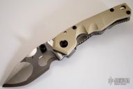 Tripwire #8 Super Modified Satin/Grey - Framelock - Tan G10