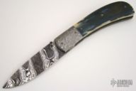 Damascus & Blue Mammoth Linerlock