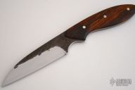 Hand Forged (S) Wharncliffe Neck Knife - Ironwood