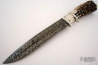 Stag & Damascus Sub-Hilt Fighter