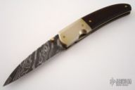 Damascus & Snakewood Gentleman's Linerlock