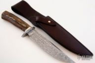 Walrus Ivory & Damascus Hunter