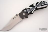 ABL.Small  Recurve - Black White Polymer Scales - Framelock