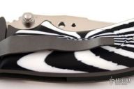 ABL.Small  Recurve - Black White Polymer Scales - Framelock