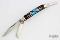 3-Blade Slipjoint - Wood and Turquoise