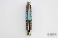 3-Blade Slipjoint - Wood and Turquoise